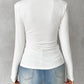 V Neck Long Sleeve Casual Top