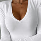 V Neck Long Sleeve Casual Top