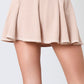 Jet Stream Corded Lantern Sleeve Top High Waist Ruffled Mini Skirt Set