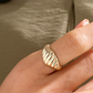 Gold Plated Vintage Croissant Ring