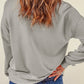 Gray Valentines Brushwork Heart Graphic Drop Shoulder Sweatshirt