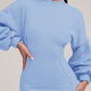 O neck Lantern Sleeve Mini Bodycon Sweatshirt Dress