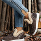 Coffee Suede Stitching Patchwork Plush Lined Anklet Boots