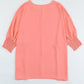 Pink Smocked Wrist Shift Top