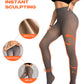 2 Pack High Waist Fleece Lined Tights Fake Translucent Thermal Pantyhose Leggings