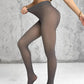 2 Pack High Waist Fleece Lined Tights Fake Translucent Thermal Pantyhose Leggings