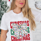 White Christmas Bowknot Graphic Tee