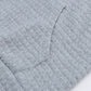 Gray Quilted Kangaroo Pocket Drawstring Hoodie