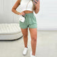 Contrast Paneled Crop Top & Pocket Design Shorts Set