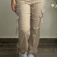 Pocket Design Drawstring Cuffed Pants