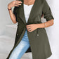 Roll Tab Sleeve Drawstring Trench Coat