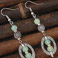 Silvery Boho Style Beaded Dangle Earrings