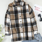 Plaid Print Buttoned Shirt Jacket