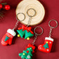 Dark Green Christmas Tree Gift Keychain