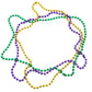 Dark Purple 3pcs/set Mardi Gras Beaded Long Necklace