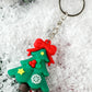 Dark Green Christmas Tree Gift Keychain