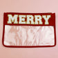 Red MERRY Contrast Trim Clear Makeup Bag