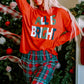 Multicolor ALL IS BRIGHT Graphic Christmas Plaid Pajamas Set