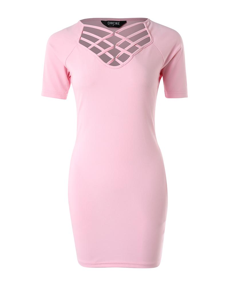 Crisscross Pocket Design Casual Dress