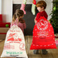 Fiery Red Christmas Graphic Drawstring Gift Sack Bag