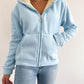 Zip Up Kangaroo Pocket Design Fleece Lined Thermal Hoodie