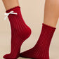 Racing Red Sweet Lettuce Trim Soft Crew Socks