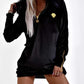 Velvet Fuzzy Trim Hooded Ruched Long Sleeve Zip Up Mini Dress