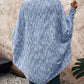 Colorful Waffle Knit Open Front Coat Batwing Long Sleeve Cardigan