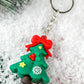 Dark Green Christmas Tree Gift Keychain