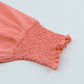 Pink Smocked Wrist Shift Top