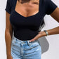 V Neck Short Sleeve Casual T Shirt