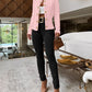 Stand Collar Long Sleeve Cable Textured Coat Button Front Jacket