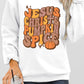 Beige JESUS CHRISH & PUMPKIN SPICE Graphic Drop Shoulder Sweatshirt