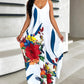 Floral Print Pocket Design Maxi Dress