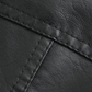 Black Quilted Detail Zip Leatherette Moto Jacket