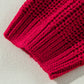 Racing Red Off-the-shoulder Knit Sweater