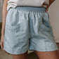 Beau Blue Light Wash Pocketed Wide Leg Denim Shorts