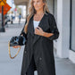 Roll Tab Sleeve Drawstring Trench Coat