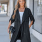 Roll Tab Sleeve Drawstring Trench Coat