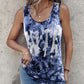 Tie Dye Print Sun Rhinestone Tank Top