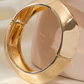 Gold Asymmetric Plated Alloy Bangle Bracelet