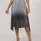 Ombre Sheer Mesh Patch A Line Pleated Glitter Skirt