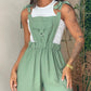 Pocket Design Sleeveless Jumpsuit Casual Strechy Waist Wide Leg Overall