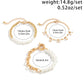 Gold 3pcs Pearl Plated Alloy Beaded Bracelet Set