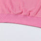 Pink Drop Shoulder Ribbed Trim Oversized Sweatshirt