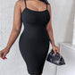 BUILT IN SHAPEWEAR Spaghetti Strap Tummy Control Slip Dress