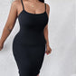 BUILT IN SHAPEWEAR Spaghetti Strap Tummy Control Slip Dress