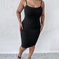 BUILT IN SHAPEWEAR Spaghetti Strap Tummy Control Slip Dress