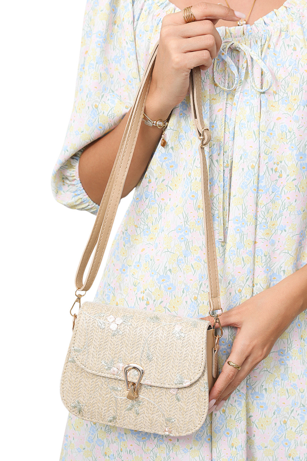 Jet Stream Delicate Weave Detail One Shoulder Bag