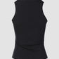 Allover Sequin O neck Sleeveless Tank Tops Slim Fitted Shirt